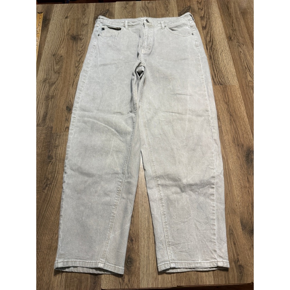 KanCan Jeans Women 15/31 Tan Juniors Wide Leg High Rise Denim Pants Excellent